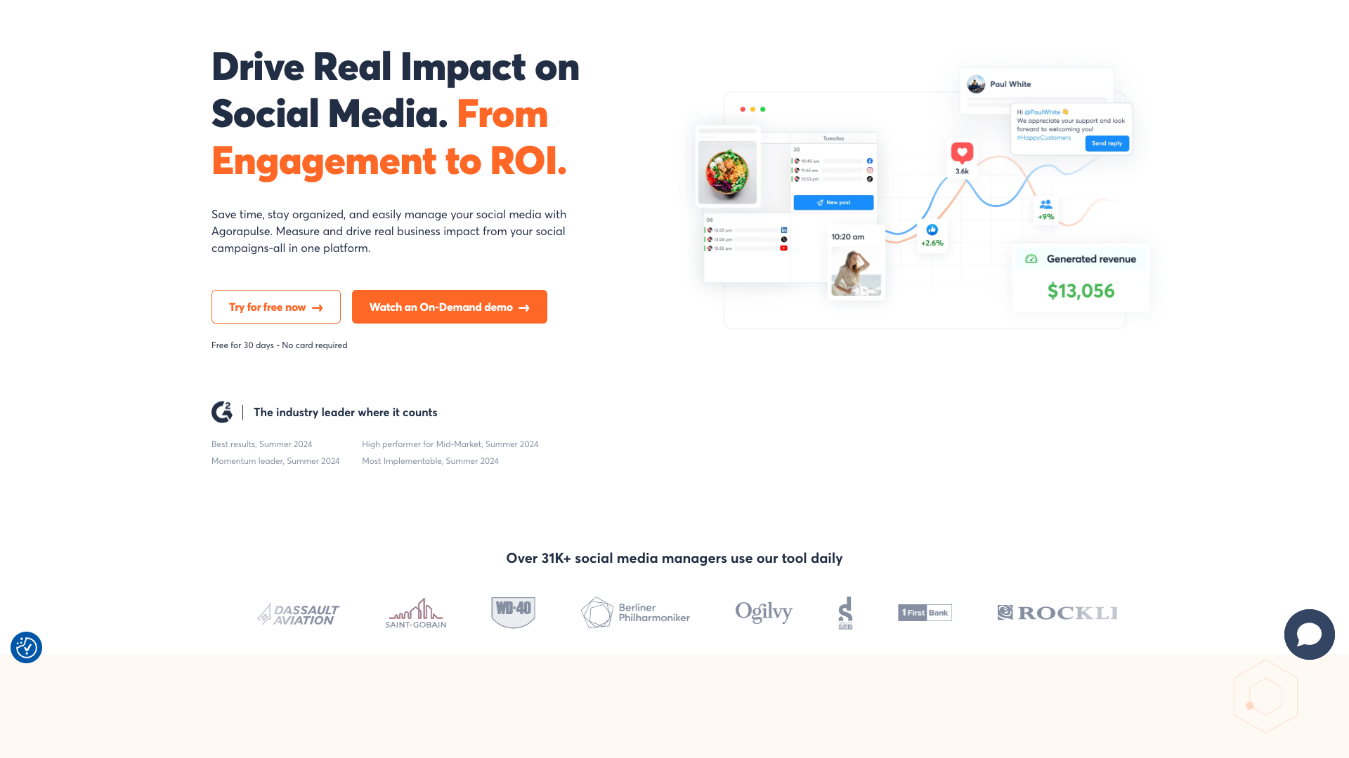Features section on homepage highlighting core value proposition