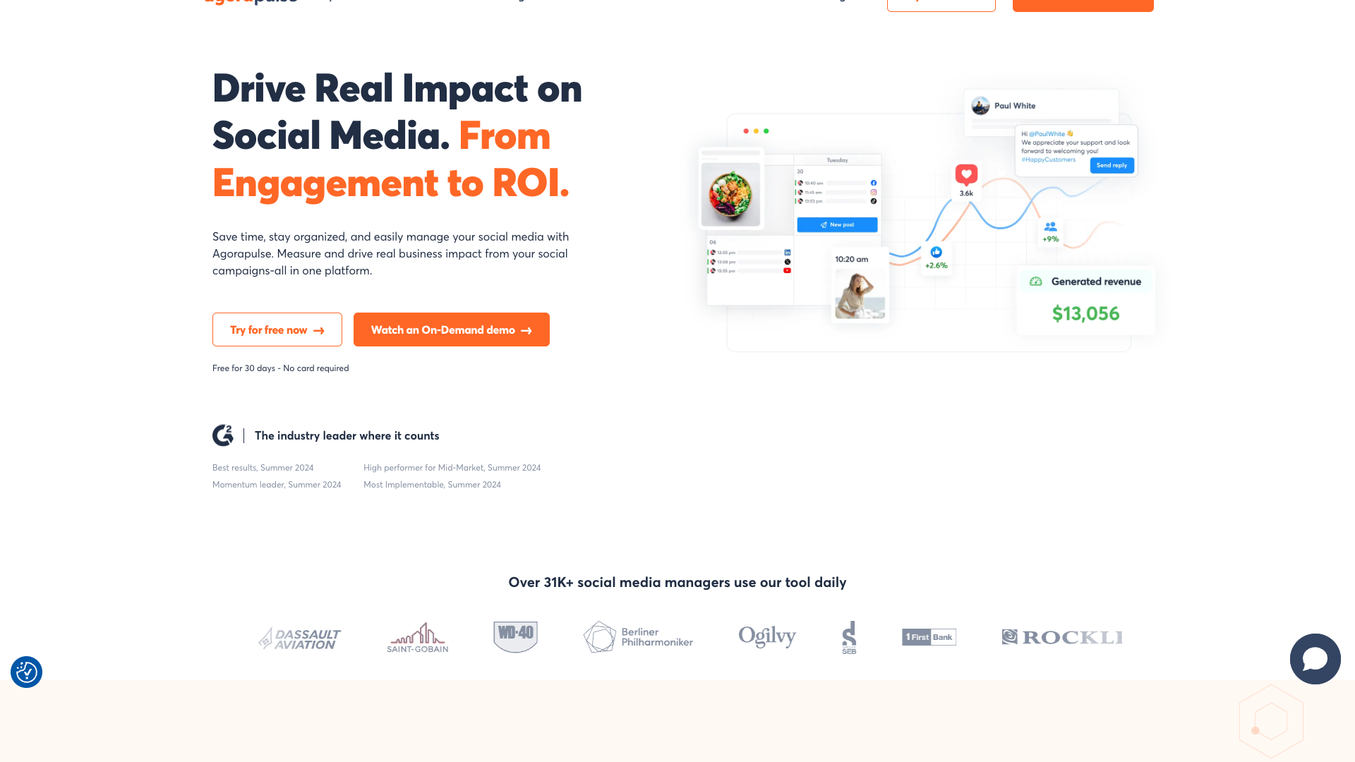 Publishing module section showcasing scheduling and collaboration features