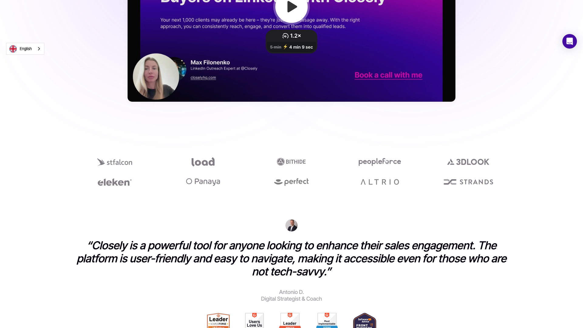Features section on homepage highlighting automation and AI personalization