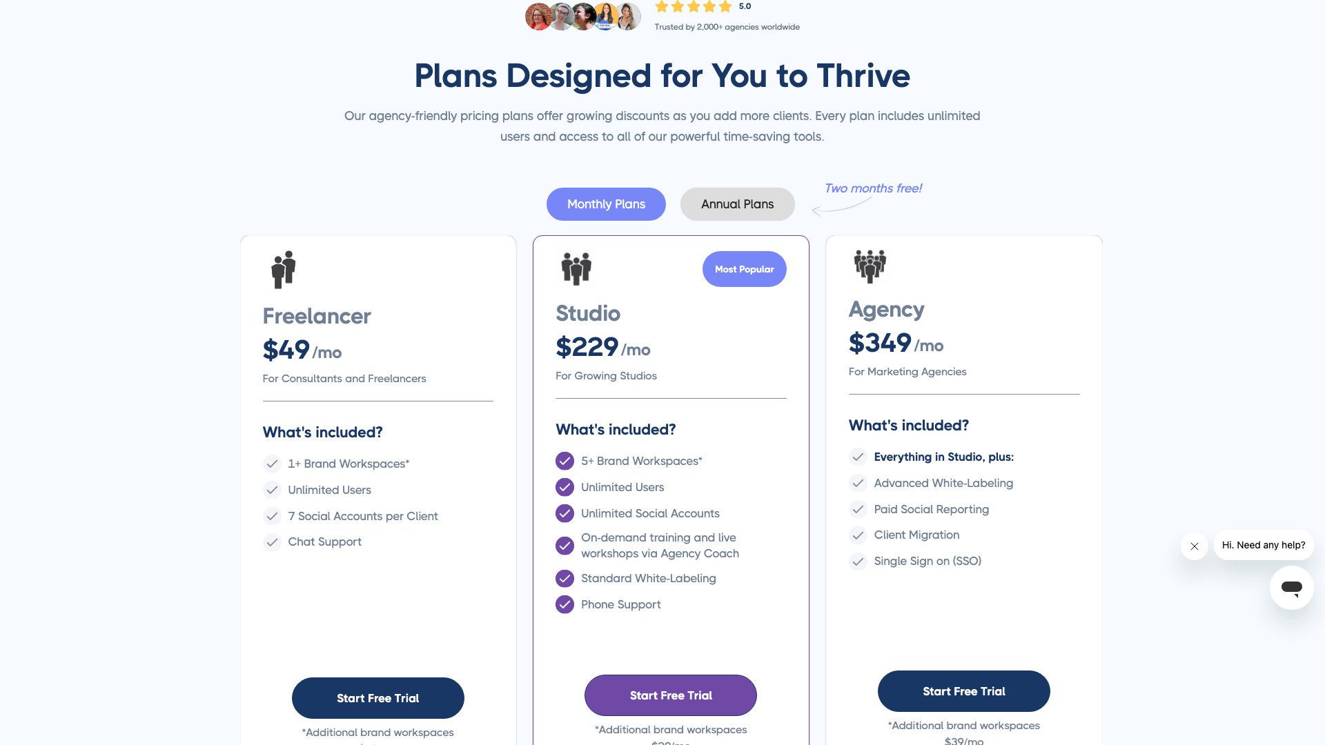 Pricing plans for Cloud Campaign