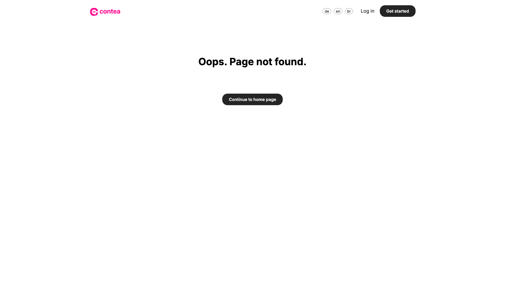 Pricing page showing different plans for contea