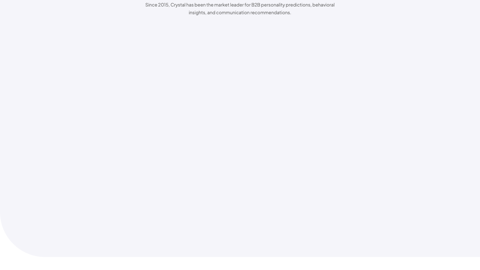 Features section on homepage outlining the benefits of using Crystal