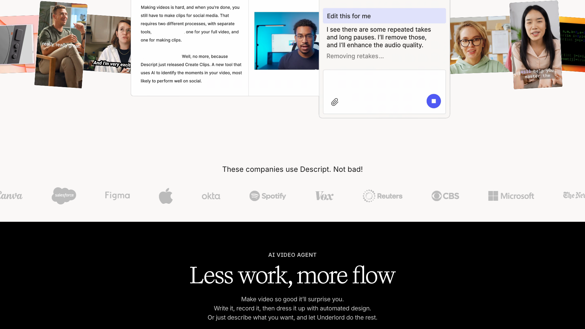 Captioning and translation features on homepage