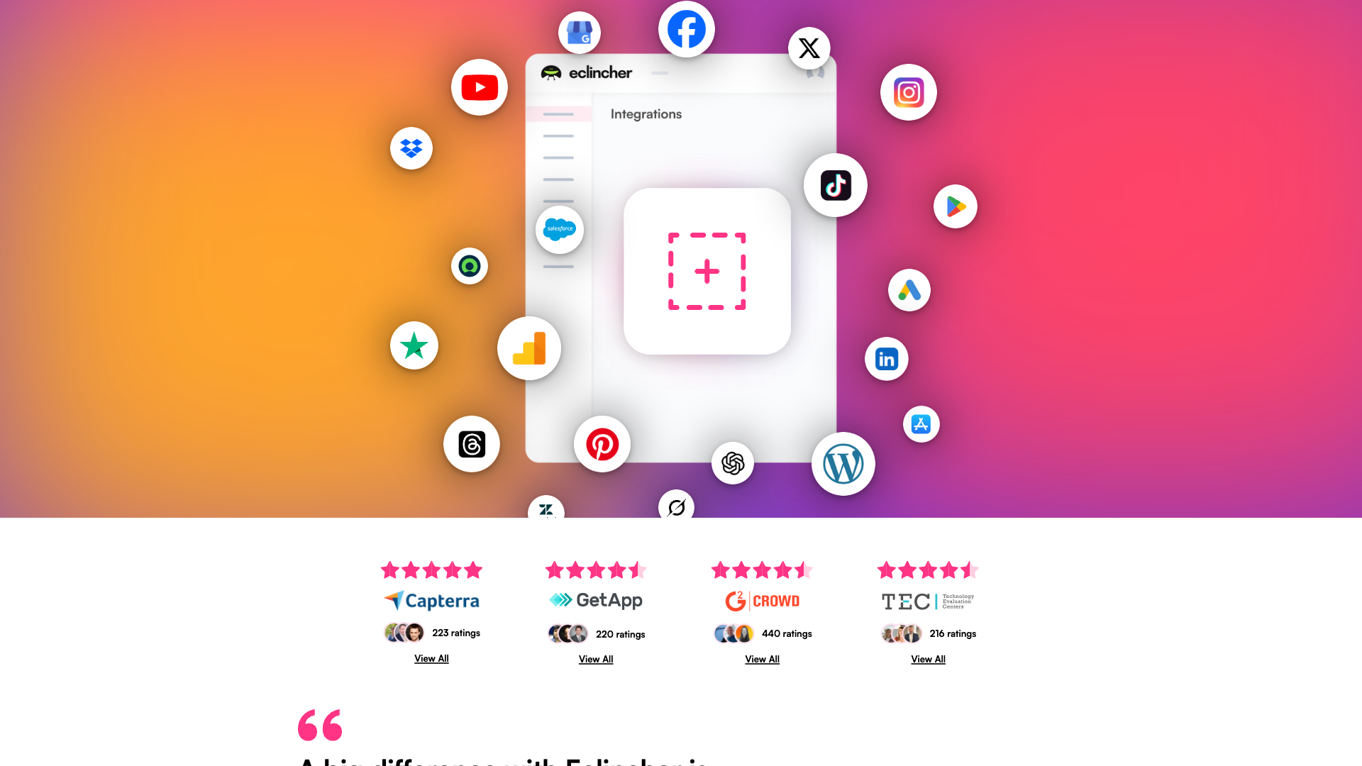 Customer testimonials section showcasing positive feedback