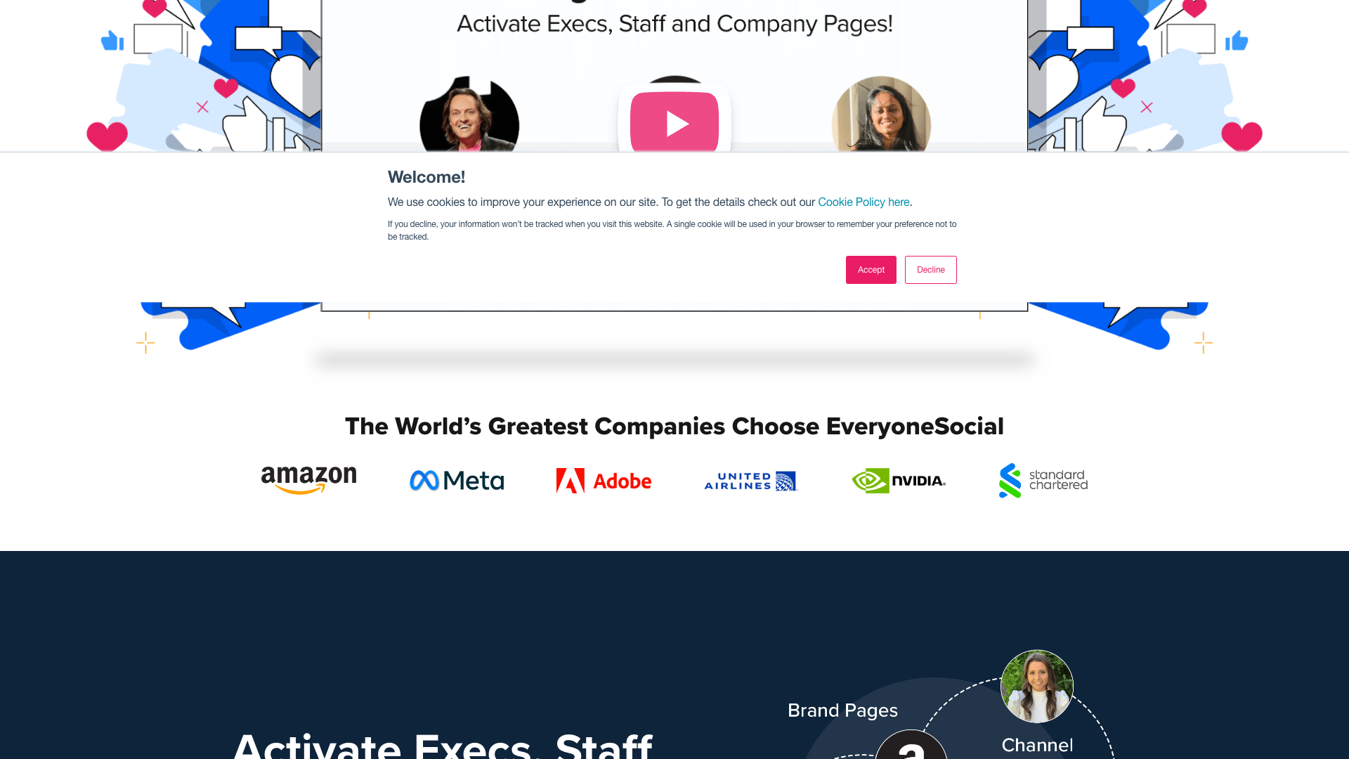 Features section on homepage highlighting key capabilities