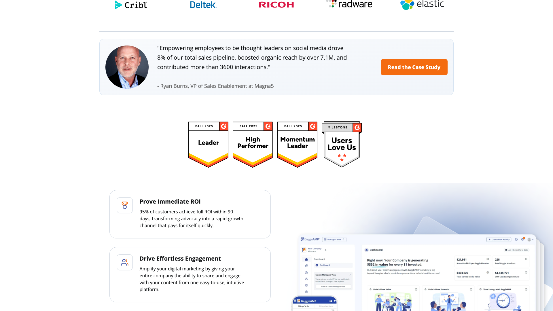 About section highlighting employee-focused testimonials and company culture
