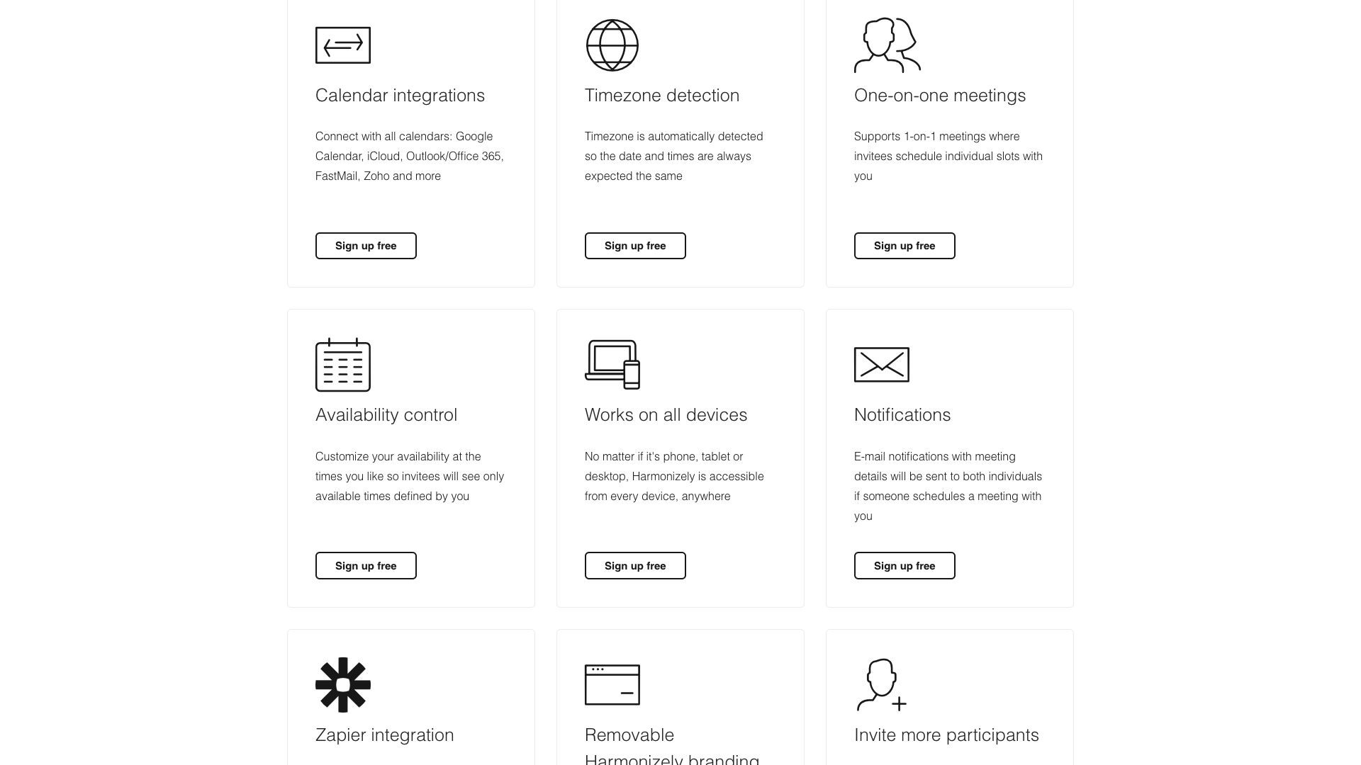 Features and capabilities of Harmonizely