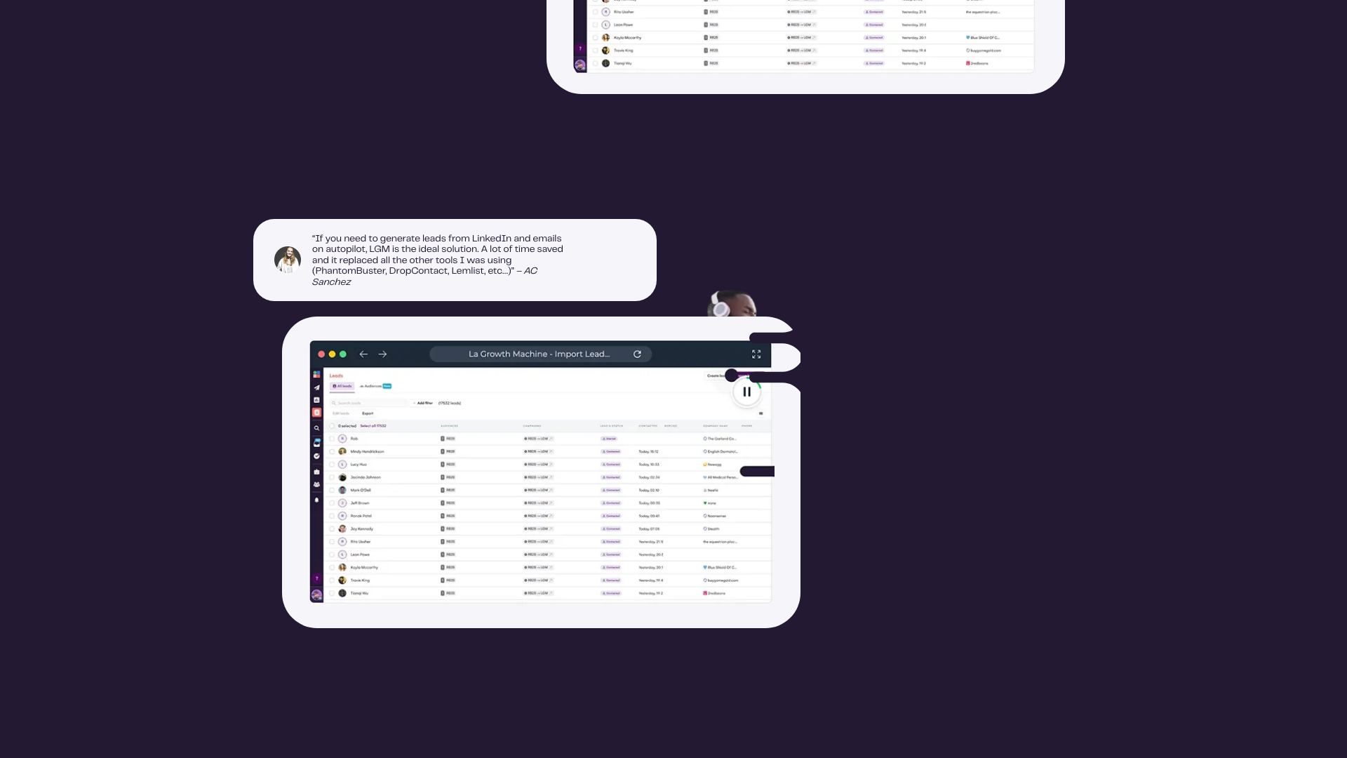 Multichannel inbox features on the homepage