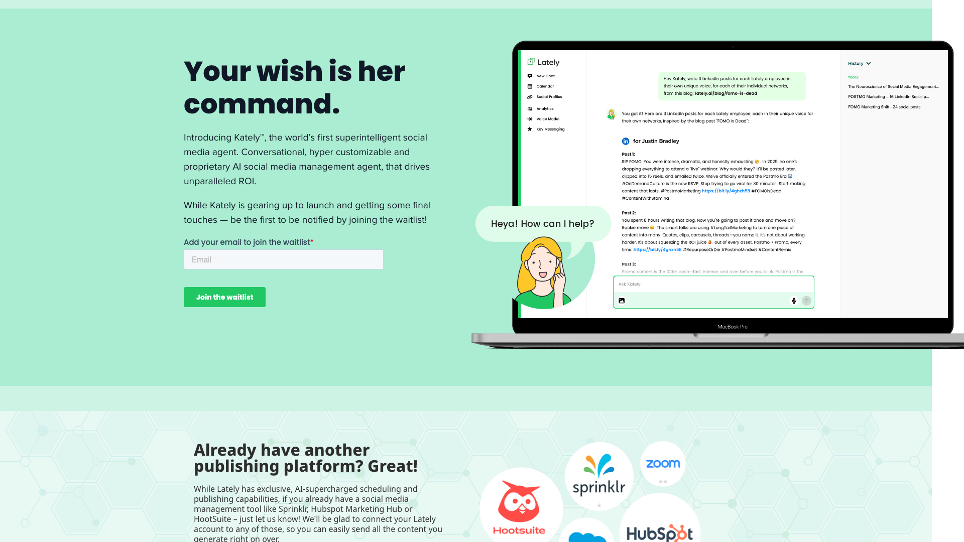 Pricing page detailing plans and features offered