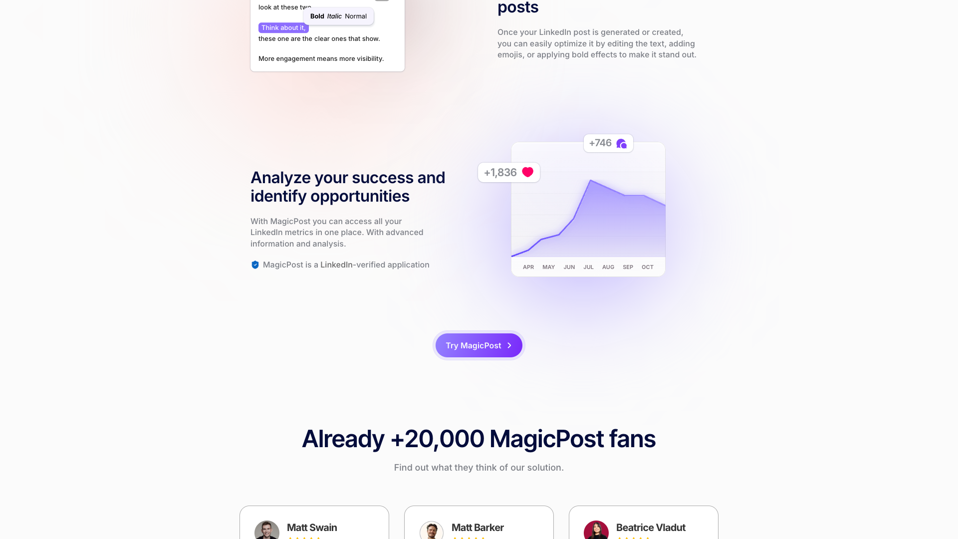 Social proof section highlighting user adoption and ratings
