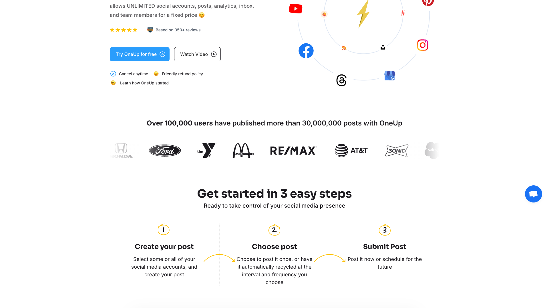 Blog section on homepage