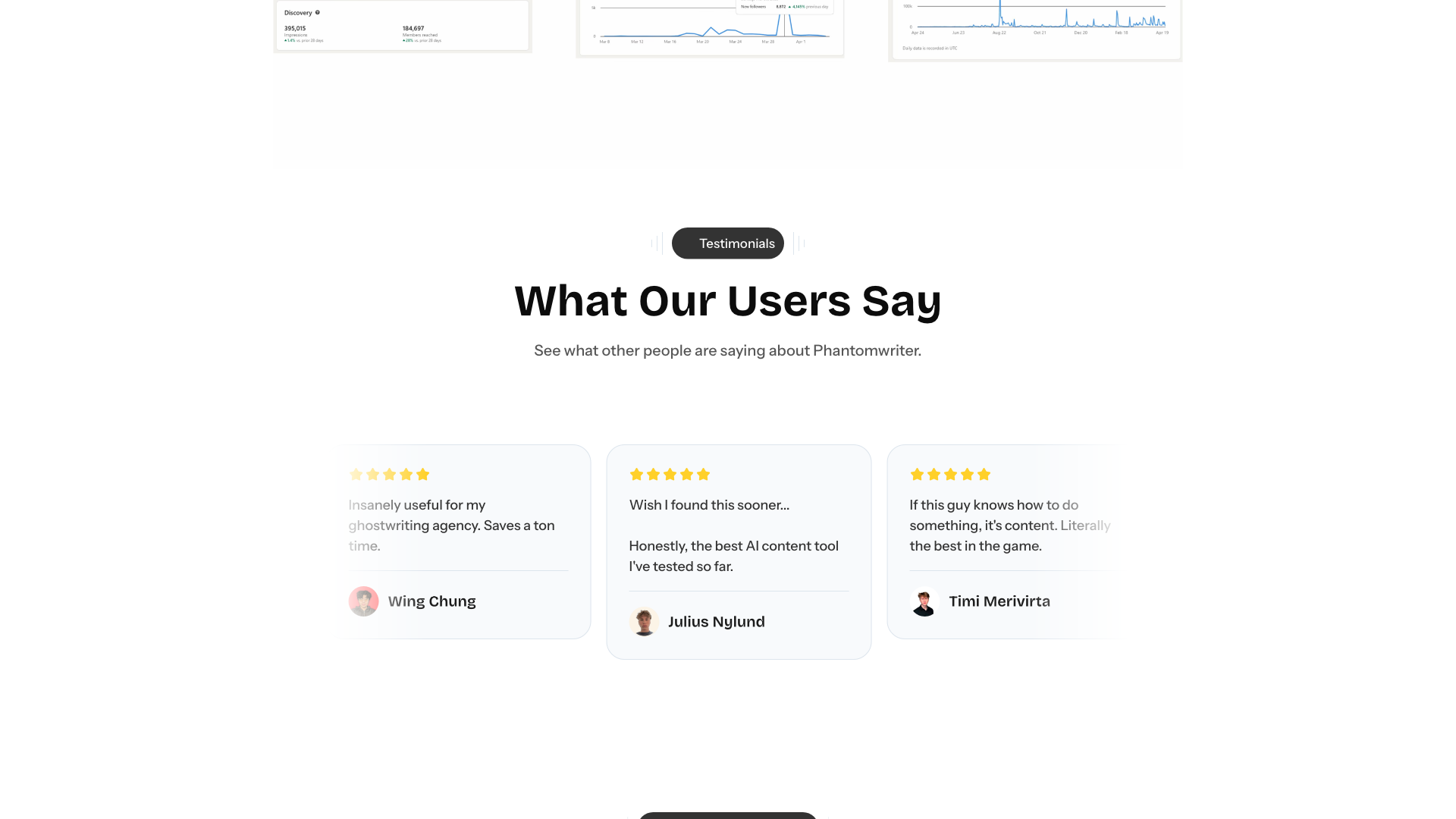 Pricing section showing the starting price of $49/month