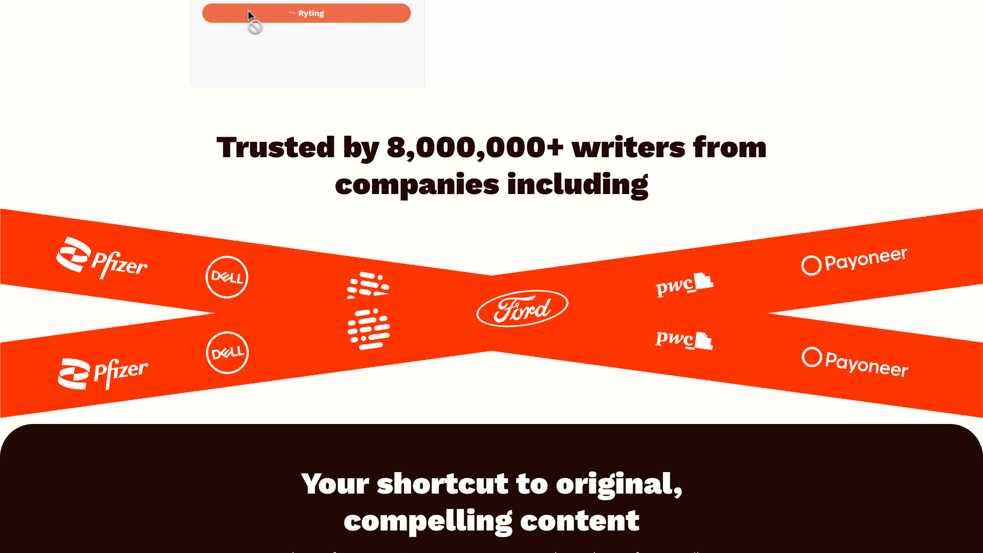 Features section on homepage showcasing AI use cases and templates