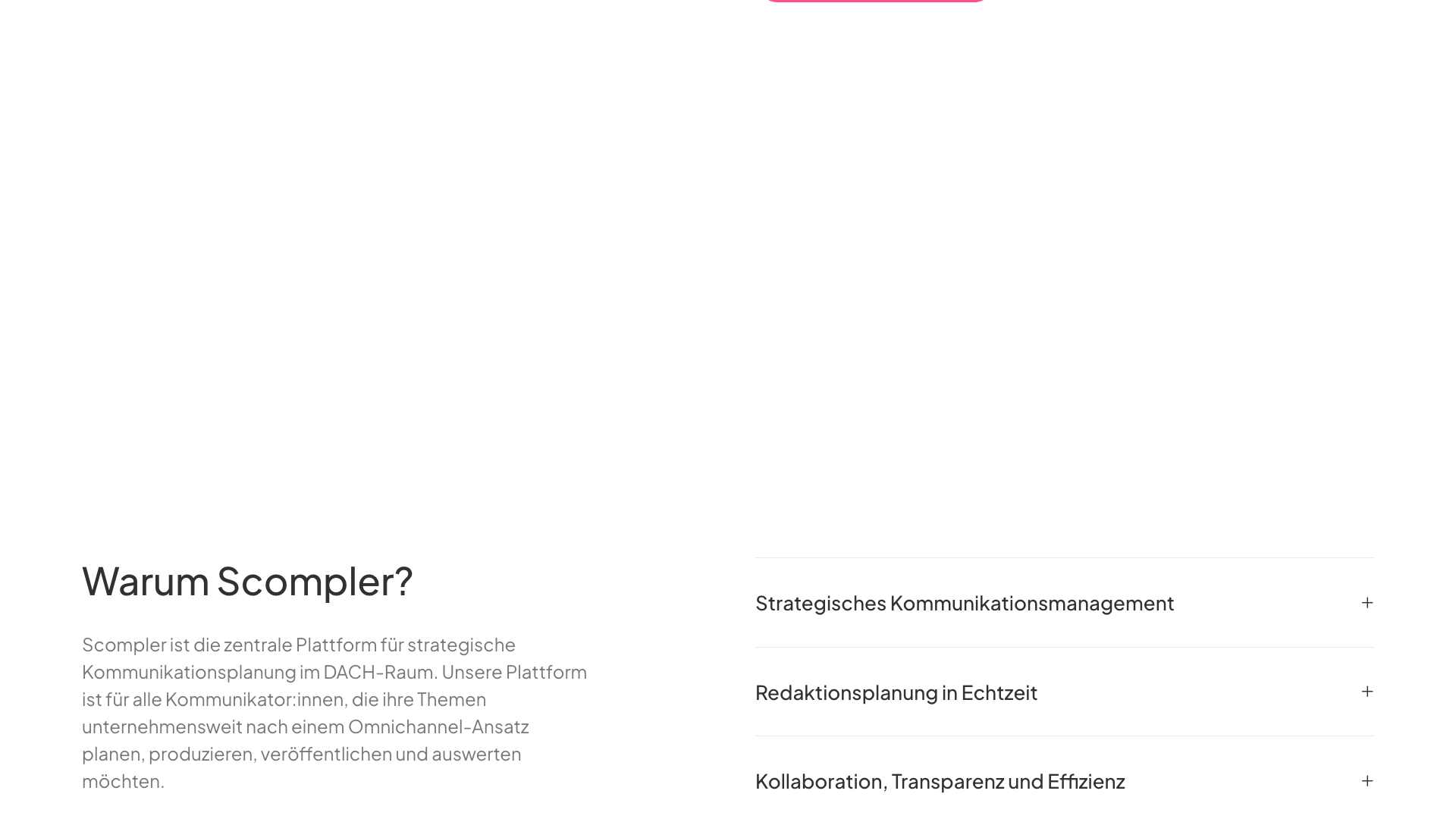 Collaboration features section on homepage