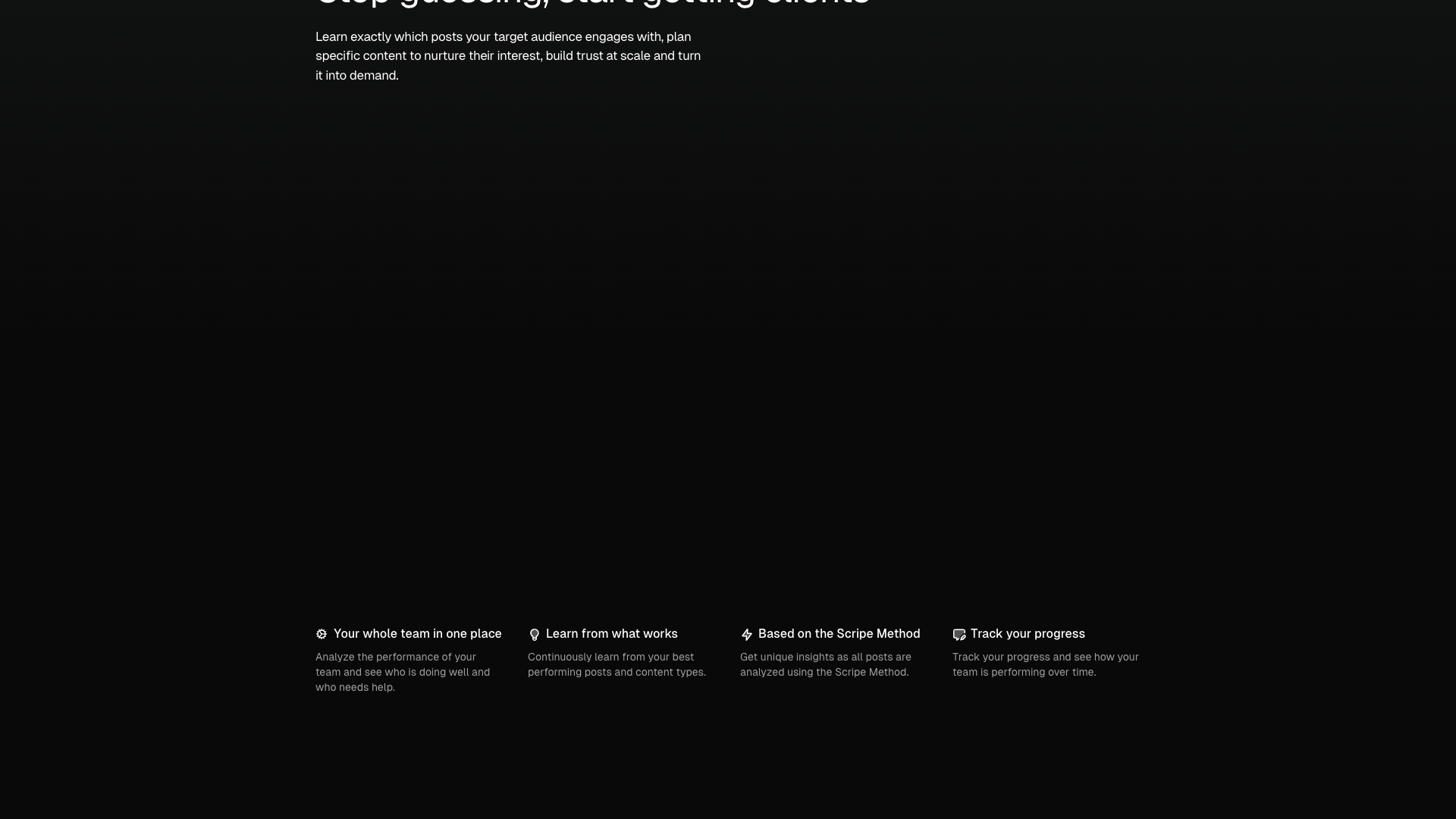 Testimonials section on homepage highlighting user feedback