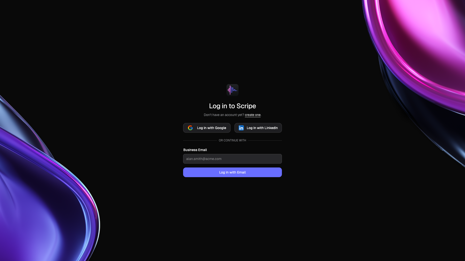 About page providing an overview of Scripe's mission and features