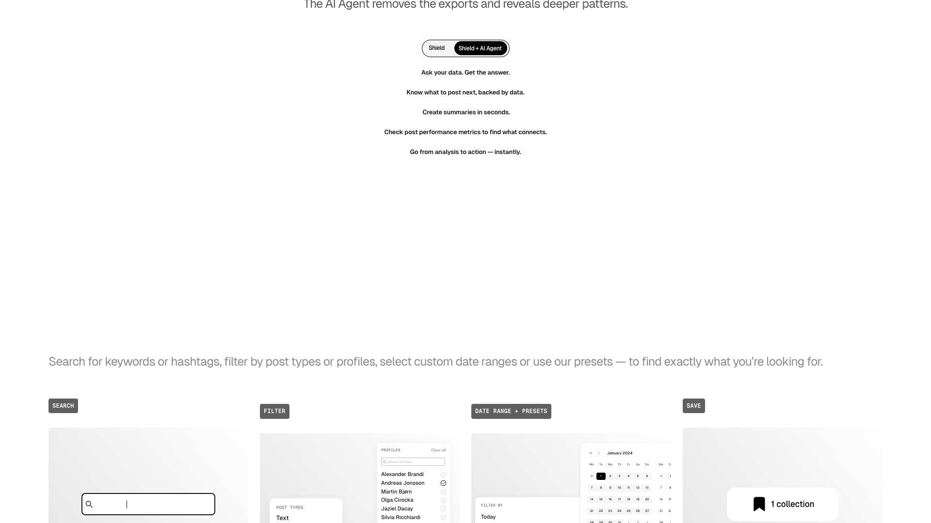 Section on homepage explaining earned media value metric