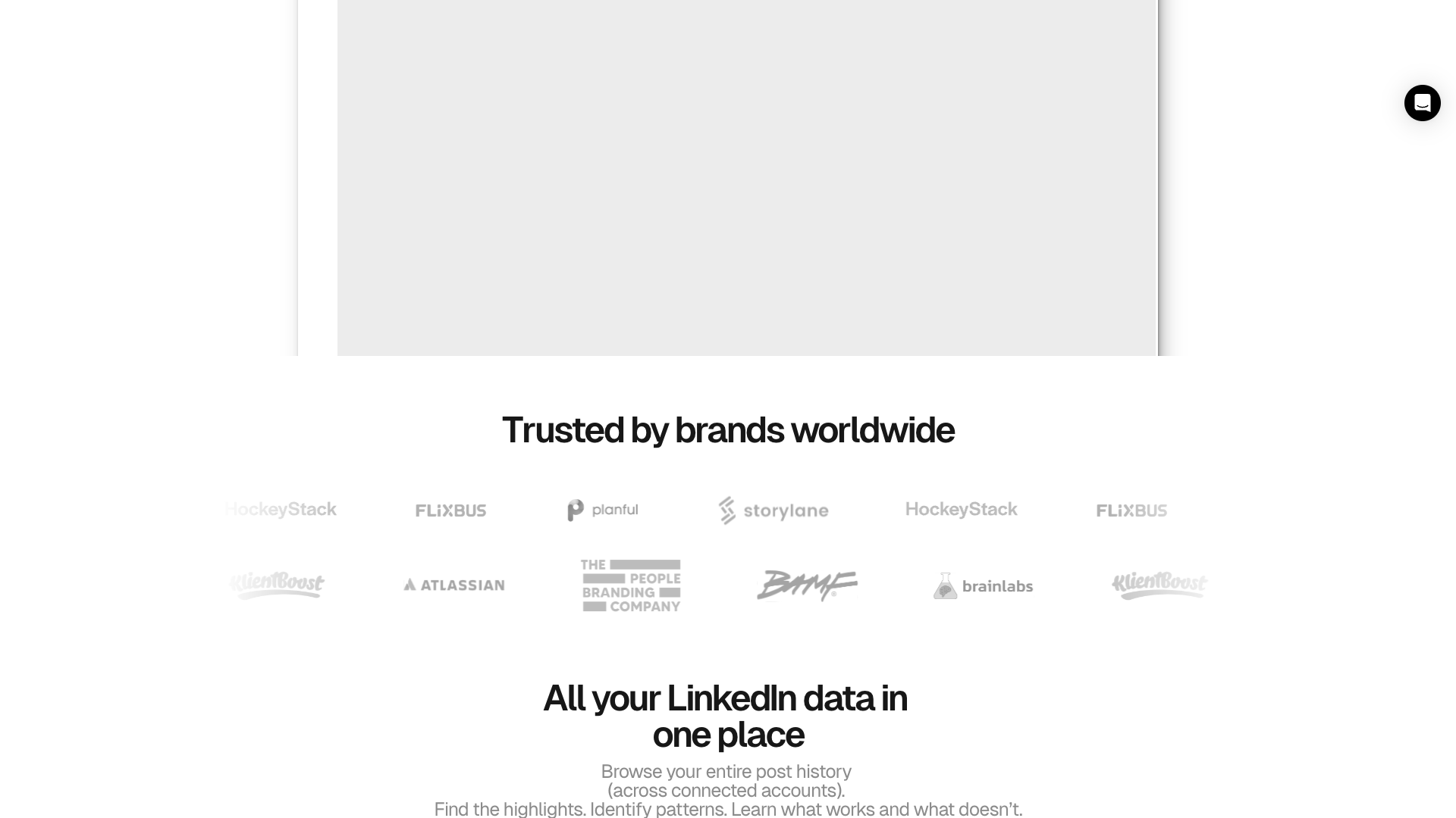 Posts analytics module showcasing engagement trends