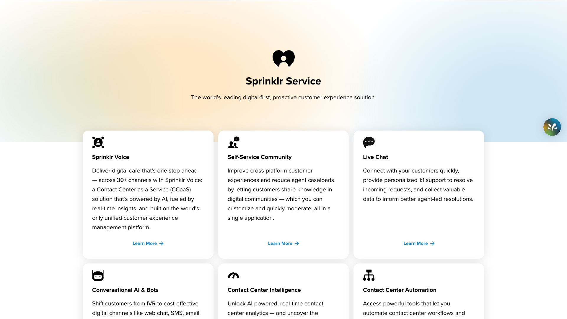 Overview of Sprinklr's products and services