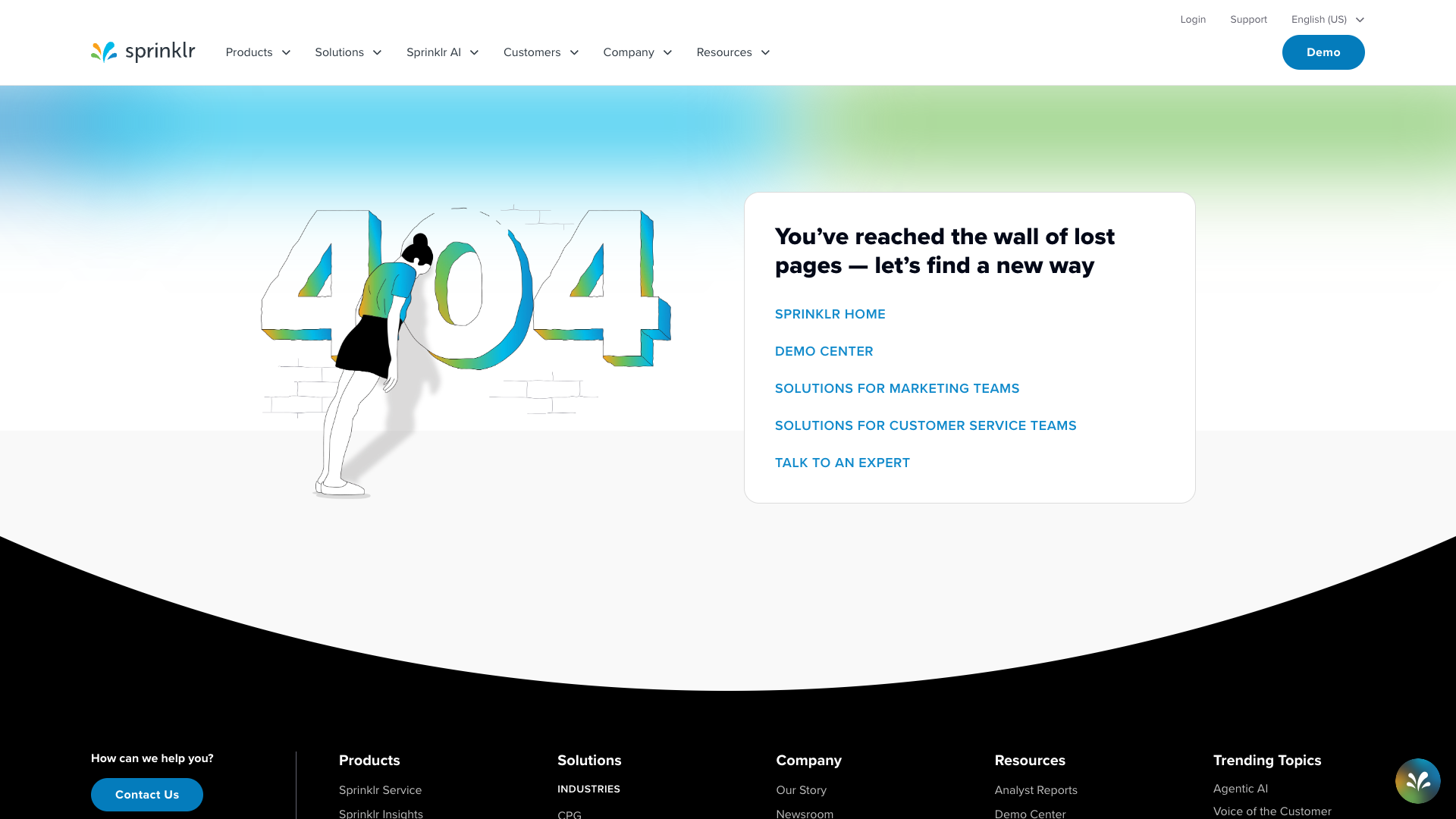 Pricing page indicating custom and sales-driven pricing structure