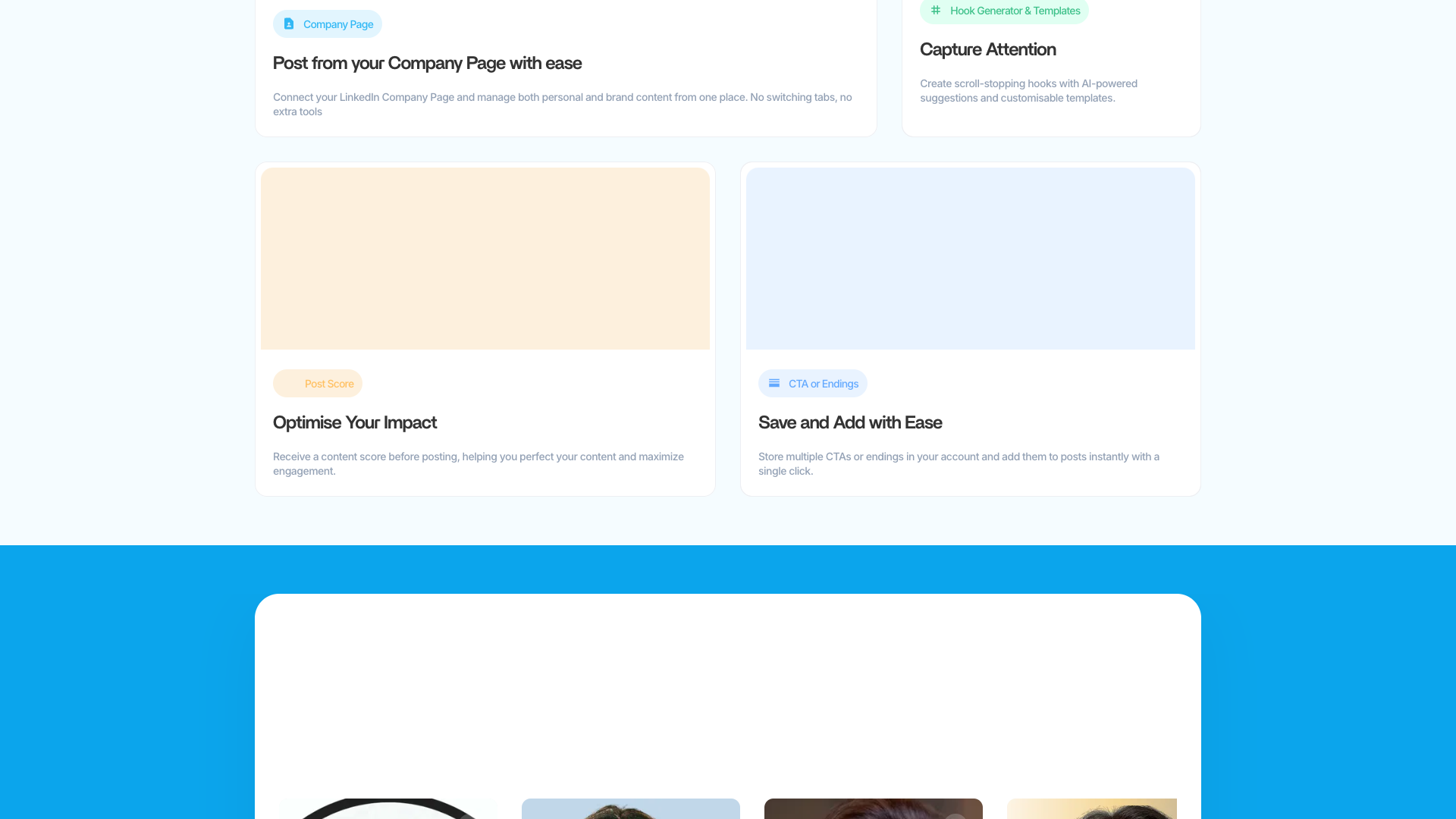 Testimonials section showcasing user experiences with Supergrow