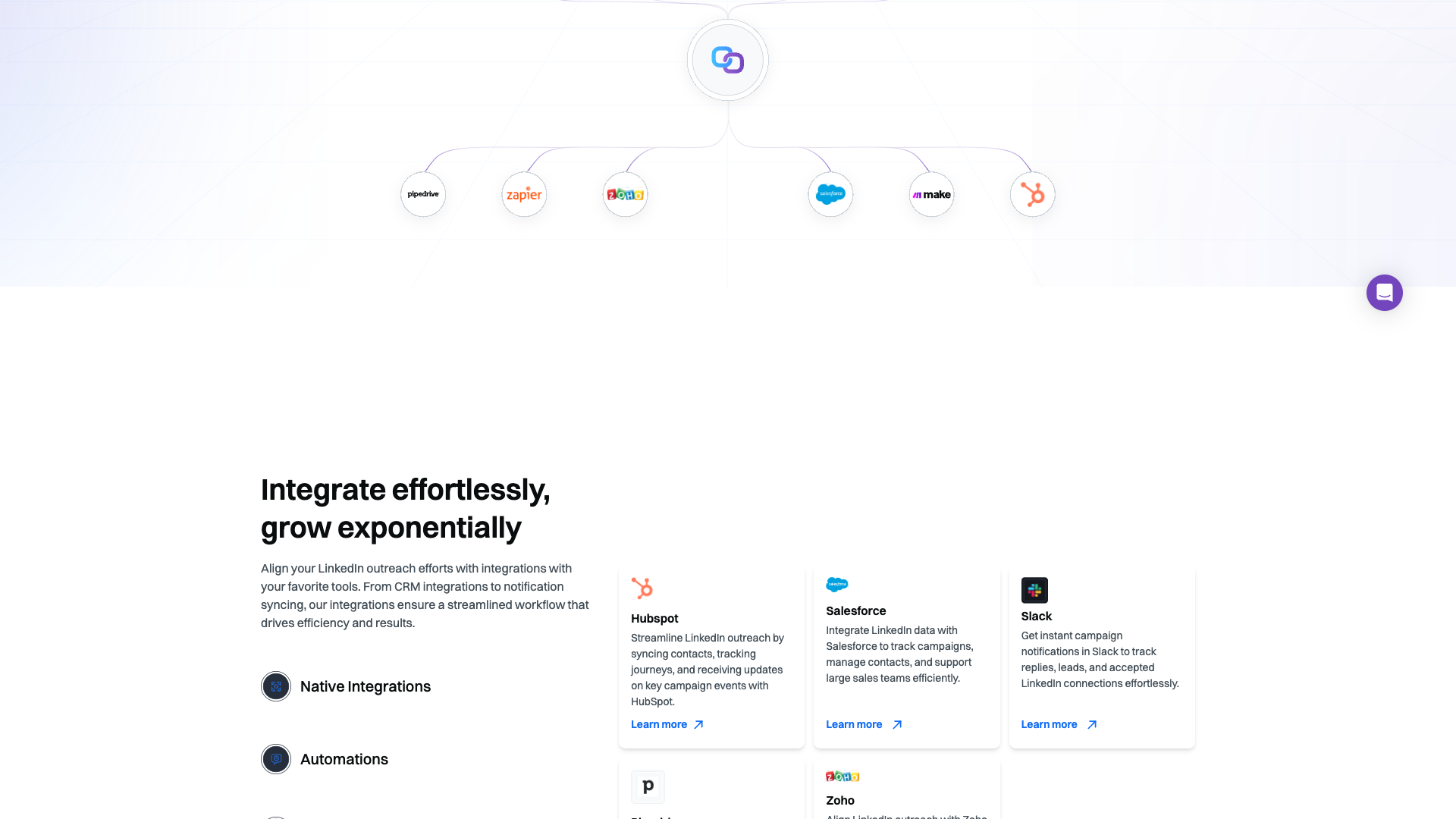 Integrations available for We-Connect to enhance functionality