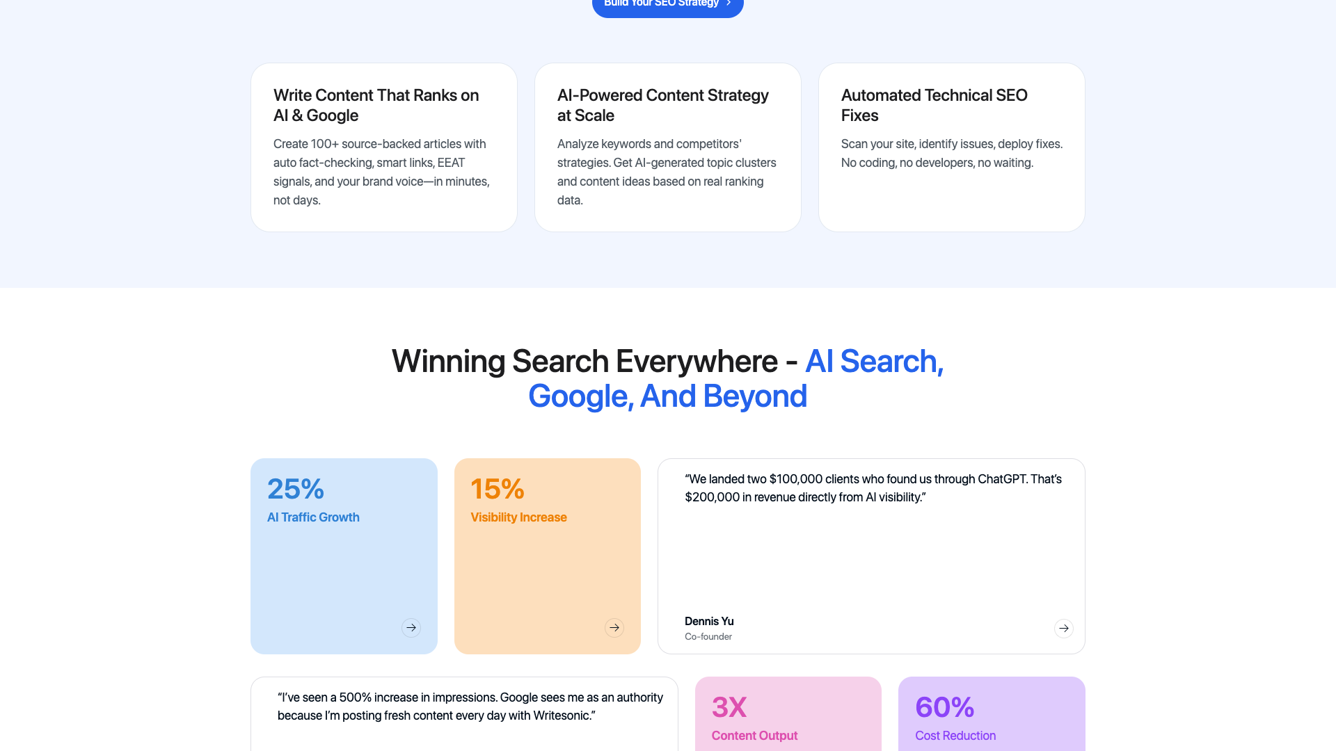 Social proof badges showcasing reviews